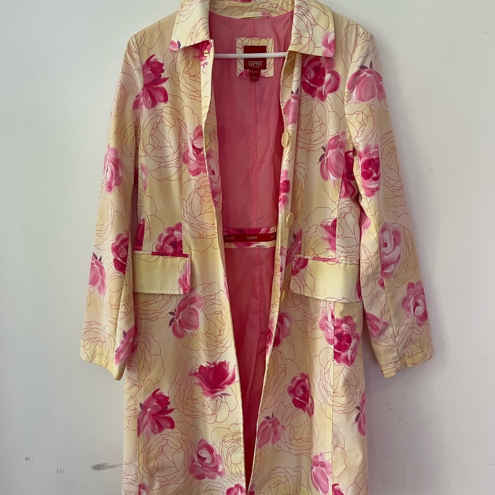 Floral Raincoat pink/yellow